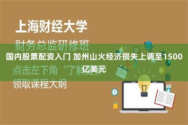 国内股票配资入门 加州山火经济损失上调至1500亿美元